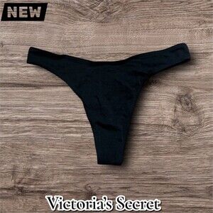 New NWT Victoria’s Secret High-Leg Thong – Black – Size Small